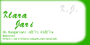 klara jari business card